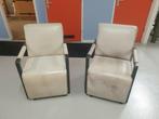 Eetkamerstoelen leer op wieltjes, Huis en Inrichting, Stoelen, Ophalen, Gebruikt, Twee, Leer