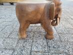 handgemaakt teak hout grote olifanten beeld, Antiek en Kunst, Ophalen of Verzenden