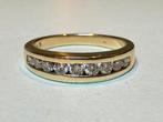 14K gouden ring met 9 natuurlijke diamanten totaal 0.27ct!, Sieraden, Tassen en Uiterlijk, Ringen, Ophalen of Verzenden, Kleiner dan 17