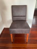 Set van 6 bruine eetkamer stoelen, Huis en Inrichting, Ophalen, Zo goed als nieuw, Bruin, Stof