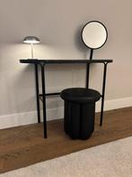 Supermooie zwarte marmeren kaptafel met spiegel, Ophalen, Zo goed als nieuw, 50 tot 100 cm, Minder dan 100 cm
