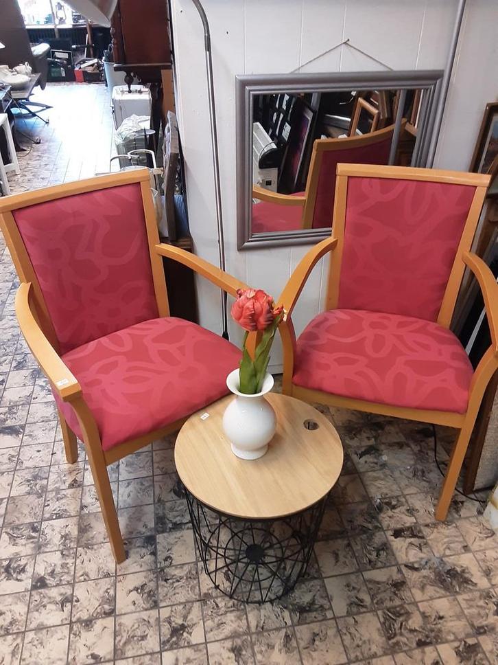 Set van 2 vintage stoeltjes, Antiek en Kunst, Antiek | Meubels | Stoelen en Banken, Ophalen