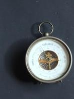 antieke barometer baromètre anéroide tin glas weerstation, Antiek en Kunst, Antiek | Gereedschap en Instrumenten, Ophalen of Verzenden