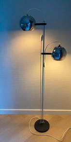 Vintage vloerlamp chroom bollen, Huis en Inrichting, Lampen | Vloerlampen, Ophalen, Gebruikt, Metaal, 150 tot 200 cm