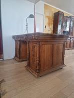 Antiek eiken bureau, Huis en Inrichting, Barren, Ophalen, Gebruikt