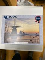 Legpuzzel R&B Kinderdijk in de winter 1000 stukjes, Ophalen of Verzenden, 500 t/m 1500 stukjes, Zo goed als nieuw, Legpuzzel