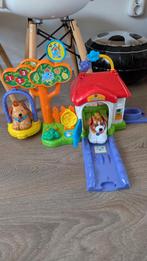Zoef Zoef Dieren - 2x Hond + Hondenhoek van VTech, Kinderen en Baby's, Ophalen of Verzenden, Zo goed als nieuw