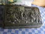 oud blik/ voorraadblik/ Belgisch blik met relief, Verzamelen, Ophalen of Verzenden, Gebruikt, Koek(jes), Overige merken