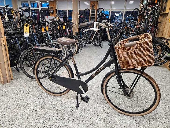 Cortina E-U4 Damesfiets, 57cm, Matt Zwart, Fietsen en Brommers, Elektrische fietsen, Gebruikt, Cortina, 55 tot 59 cm, 30 tot 50 km per accu