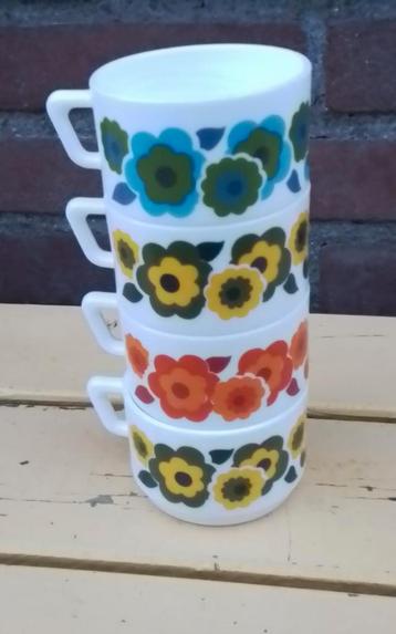 💐4 KOPJES ARCOPAL LOTUS GEEL ROOD BLAUW beschikbaar voor biedingen