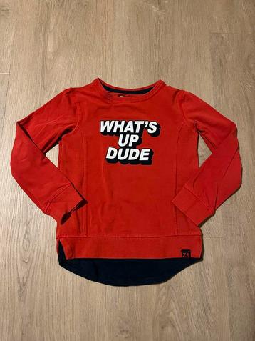 Z8 longsleeve rood maat 116 / 122 whats uo dude style:Bernie beschikbaar voor biedingen
