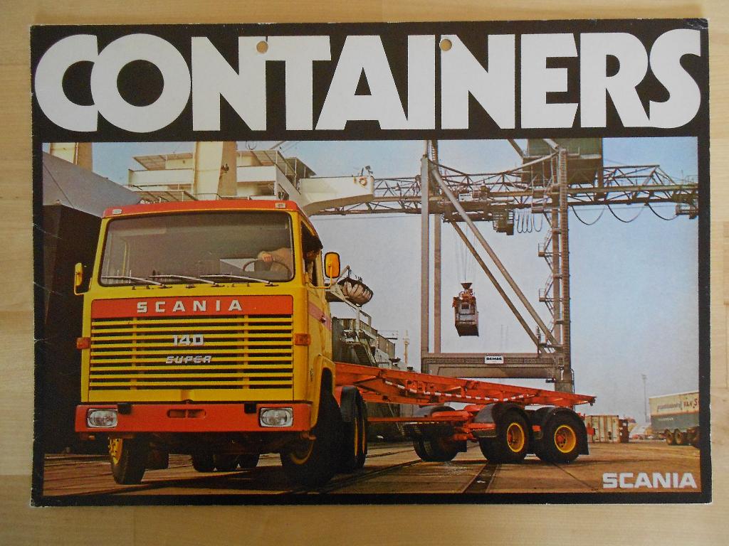 Scania Container Brochure 1970 – 50 80 110 140, Ophalen of Verzenden, Zo goed als nieuw, Overige merken, Scania