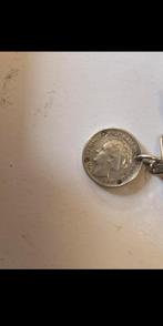 Zilveren dubbeltje voor dubbeltjes armband, Ophalen of Verzenden, Zo goed als nieuw, Zilver, Overige merken