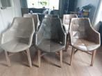 OPKNAPPERTJE! 6 eetkamerstoelen, Huis en Inrichting, Stoelen, Ophalen, Gebruikt, Leer