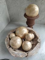 Set 7 Capiz schelpen bollen decoratie ballen parelmoer, Ophalen of Verzenden, Zo goed als nieuw, Binnen