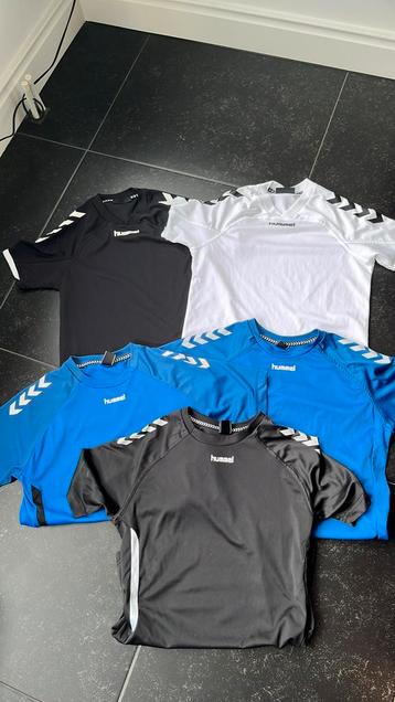 5 hummel sport shirtjes maat 164 beschikbaar voor biedingen