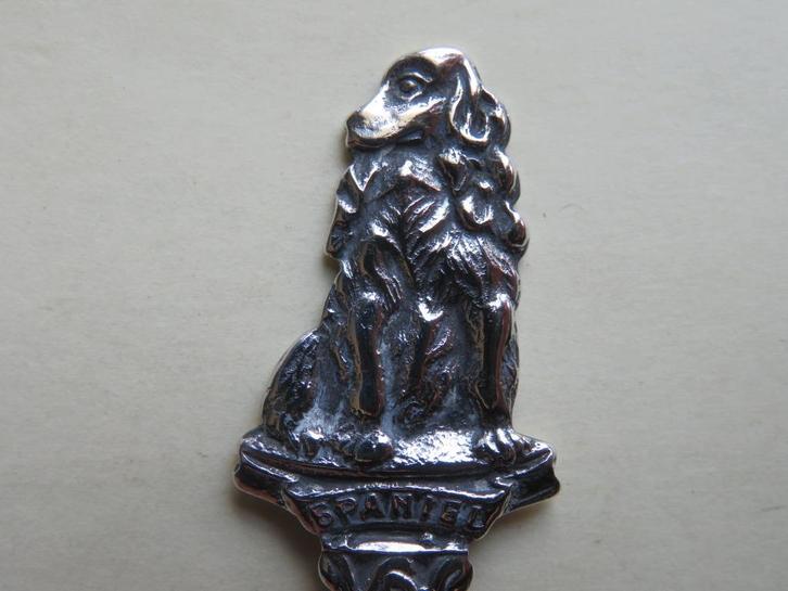 Verzilverd lepeltje / lepel Dierenbescherming Spaniel / hond, Antiek en Kunst, Antiek | Bestek, Verzenden
