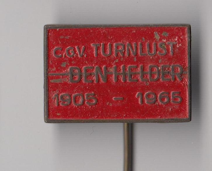 Den Helder CGV Turnlust speldje, Verzamelen, Speldjes, Pins en Buttons, Gebruikt, Speldje of Pin, Overige onderwerpen, Ophalen of Verzenden