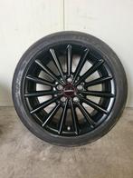 17' Mini Cooper F55 F56 F57 Styling 505 JCW met zomerbanden, Ophalen, Banden en Velgen, 17 inch, 205 mm