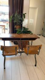 Vintage dubbel schoolbankje | lessenaartje, Ophalen