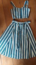 Set, topje en rok, zomer, vrouwelijk, XS, gestreept, Kleding | Dames, Rokken, Overige kleuren, Ophalen of Verzenden, Zo goed als nieuw