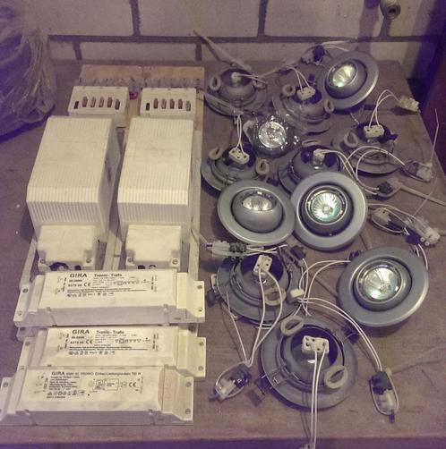 Hoeveelheid inbouw spots + transformator, Huis en Inrichting, Lampen | Spots, Gebruikt, Inbouw, Ophalen