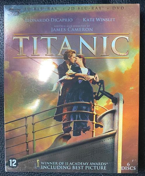 TITANIC BLU-RAY 2D+3D 6 DISC GOLD EDITION LEONARDO DICAPRIO, Cd's en Dvd's, Blu-ray, Zo goed als nieuw, Drama, 3D, Verzenden