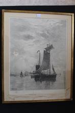 H.W. Mesdag ets, Antiek en Kunst, Ophalen of Verzenden