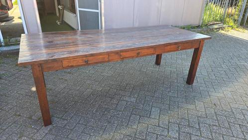 Eiken Franse boeren eettafel 240 x 100, Antiek en Kunst, Antiek | Meubels | Tafels, Ophalen