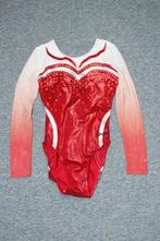 Turnpakje Quatro maat AXS lange mouw rood wit glitters NIEUW, Sport en Fitness, Turnen, Kindermaat 146 t/m 176, Ophalen of Verzenden