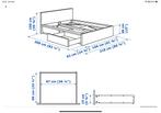 Gebruikte Ikea, Malm, 2 persoonsbed 140*200 met laden, Huis en Inrichting, Ophalen, Bruin, 140 cm, Zo goed als nieuw
