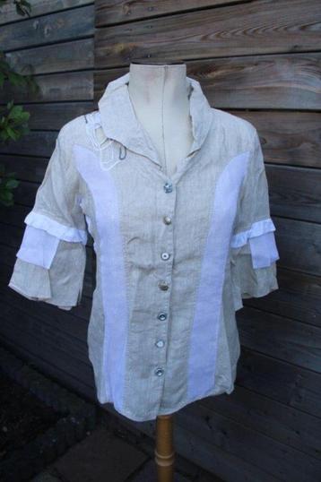Blouse beige/ creme Elisa Cavaletti mt S/36 Vaste prijs beschikbaar voor biedingen