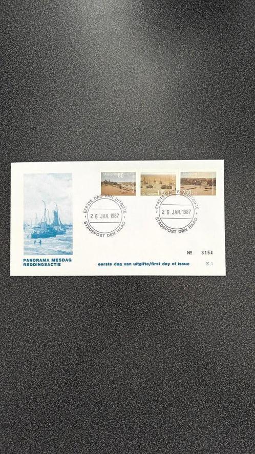 FDC - Panorama Mesdag Reddingsactie 1987 Stadspost Den Haag, Antiek en Kunst, Curiosa en Brocante, Ophalen of Verzenden