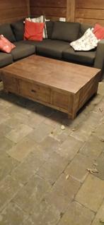 Salontafel/Kist met lade & beschermplaat, Huis en Inrichting, Tafels | Salontafels, Ophalen, Gebruikt, 100 tot 150 cm, 50 tot 100 cm