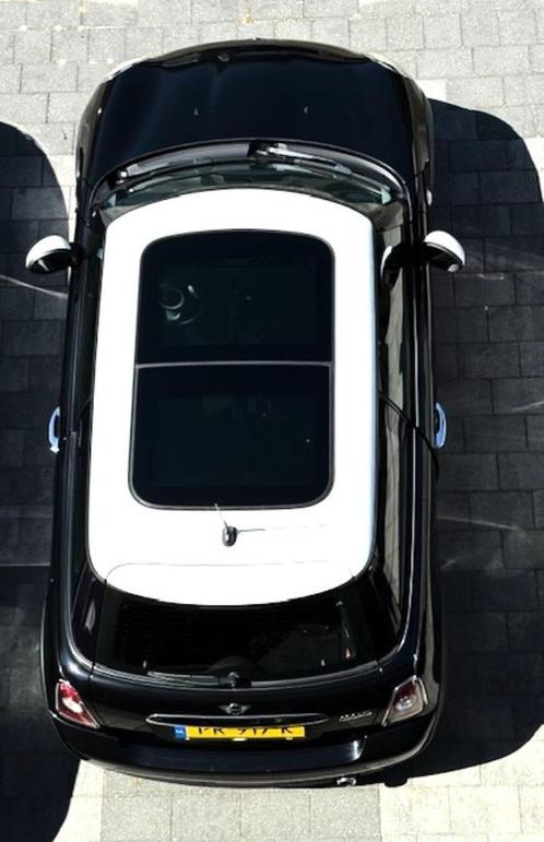Mini 1.6 Cooper 2009 Zwart met panoramadak, Auto's, Mini, Particulier, Cooper, Airbags, Airconditioning, Bluetooth, Boordcomputer