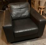 Zwarte leren Ikea fauteuil, Ophalen, Gebruikt, 100 tot 125 cm, Leer