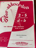 CIJFERAKKOORDEN VOLKSLIEDEREN BAND  2 JDH (ZIE FOTO'S), Gebruikt, Wereldmuziek, Overige soorten, Piano