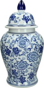 Wants&Needs Pot Porselein Blauw 22 X 22 X 36.5 handbeschild, Huis en Inrichting, Ophalen of Verzenden, Nieuw, Rond, Porselein of Keramiek