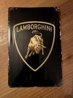 Lamborghini metalen reclamebord / wandbord (Old Look), Ophalen of Verzenden, Nieuw, Auto's