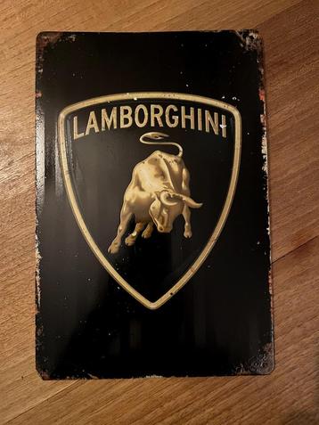 Lamborghini metalen reclamebord / wandbord (Old Look) beschikbaar voor biedingen