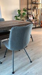 Grijze stoffen eetkamerstoelen, Ophalen of Verzenden, Zo goed als nieuw, Grijs