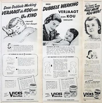 45+ vintage advertenties reclames Vicks 1939-63 beschikbaar voor biedingen