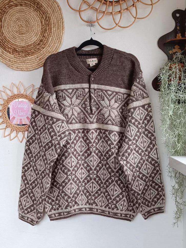 Vintage wollen trui norway vest noors ijslandse dale style, Kleding | Heren, Truien en Vesten, Zo goed als nieuw, Maat 56/58 (XL)