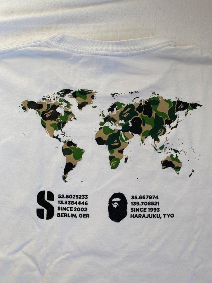 Bape x Solebox Tee Large, Kleding | Heren, T-shirts, Gedragen, Maat 52/54 (L), Wit, Ophalen of Verzenden