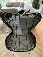 HKliving Rotan Egg Chair Zwart, Huis en Inrichting, Stoelen, Ophalen, Gebruikt, Zwart, Riet of Rotan