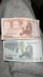 Bankbiljet 5 en 10 euro uit 2002, Postzegels en Munten, Bankbiljetten | Europa | Eurobiljetten, Ophalen of Verzenden