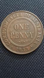 One penny 1933 Australië, Postzegels en Munten, Munten | Oceanië, Ophalen of Verzenden, Losse munt