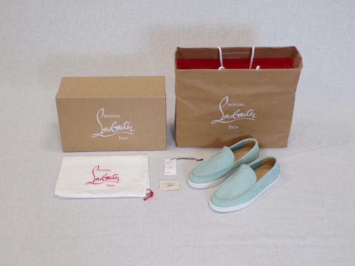 Christian Louboutin Varsiboat Grey Size 40,5, Kleding | Heren, Schoenen, Nieuw, Loafers, Overige kleuren, Verzenden