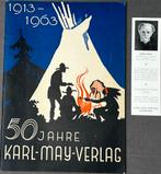 jubileumuitgave + boekenlegger  50 jaar Karl May uitgeverij, Boeken, Kinderboeken | Jeugd | 13 jaar en ouder, Ophalen of Verzenden