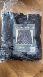 Zwarte bonte plaid de luxe, Huis en Inrichting, Ophalen, Nieuw